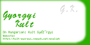 gyorgyi kult business card